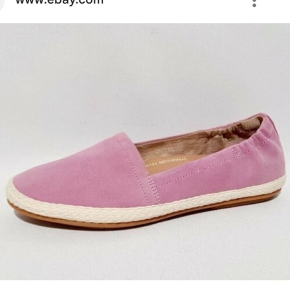 Fitflop pink suede espadrilles closed toe Size 6 - Picture 3 of 12